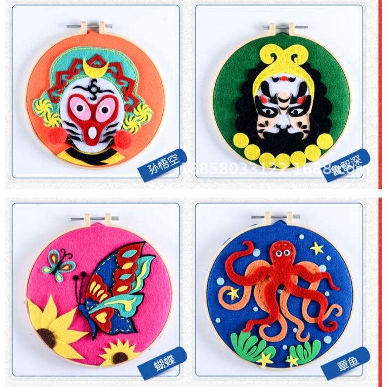 🇹🇼現貨 手作更有愛 【🍀幸福四葉草🍀】塑膠針雙面背膠《繡繃畫12生肖款》 diy材料包/ 不織布免裁剪/親子手作/社團-細節圖9