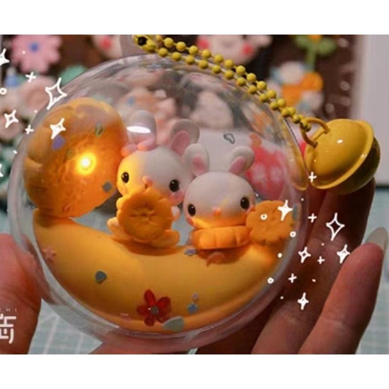 🇹🇼現貨 手作更有愛《🍀幸福四葉草🍀》輕黏《小夜燈 小球燈掛 3款》Diy材料包/親子手作/批發/團購/文創 柴犬 乳牛-細節圖7