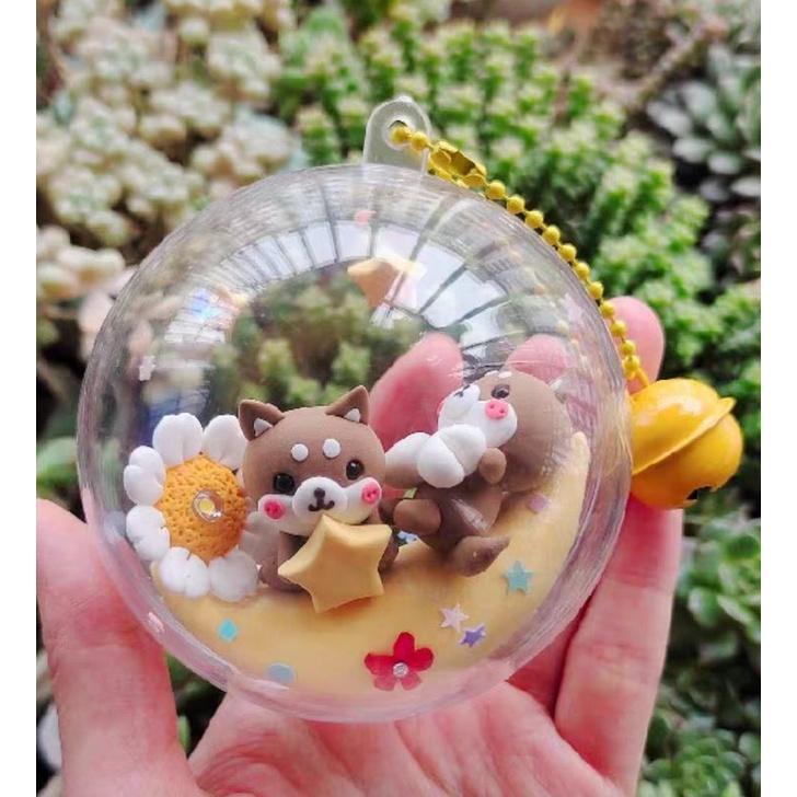 🇹🇼現貨 手作更有愛《🍀幸福四葉草🍀》輕黏《小夜燈 小球燈掛 3款》Diy材料包/親子手作/批發/團購/文創 柴犬 乳牛-細節圖8