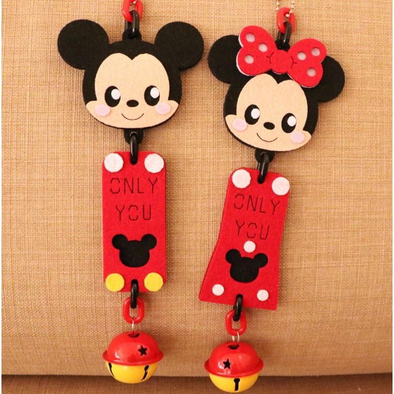 🇹🇼現貨親手diy更有愛《🍀幸福四葉草🍀》黏貼款《米奇米妮 卡套 停車牌 車掛飾》不織布材料包/免裁剪/批發/親子手作-細節圖4