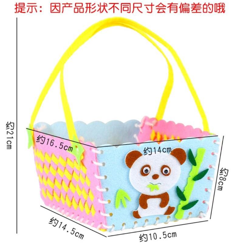 安全塑膠針🇹🇼現貨 親手縫更有愛【🍀幸福四葉草🍀】《塑膠針編織籃8款復活節》Diy材料包/免裁剪/批發/文創/親子手作-細節圖6