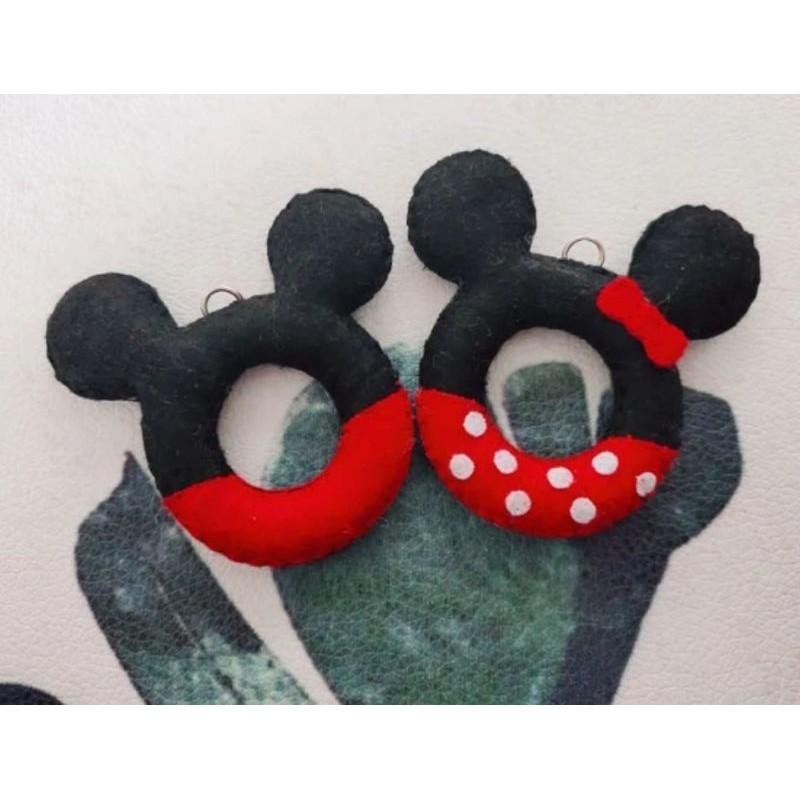 🇹🇼現貨 親手縫更有愛《🍀幸福四葉草🍀》《一組2入米奇米妮 唐老鴨 甜甜圈掛飾》diy材料包/不織布免裁剪/批發/文創-細節圖3