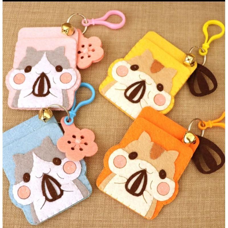 🇹🇼現貨 親手作更有愛【🍀幸福四葉草🍀】黏貼《可愛倉鼠系列》不織布材料包/免裁剪/手作材料/卡套/親子手作/掛飾/停車牌-細節圖7