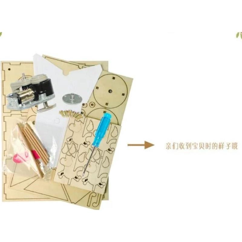 木質彩繪音樂盒🇹🇼現貨 手作更有愛【🍀幸福四葉草🍀】《木質Diy彩繪音樂盒2款 天空之城》附彩繪水彩6色+畫筆 保麗龍膠-細節圖4