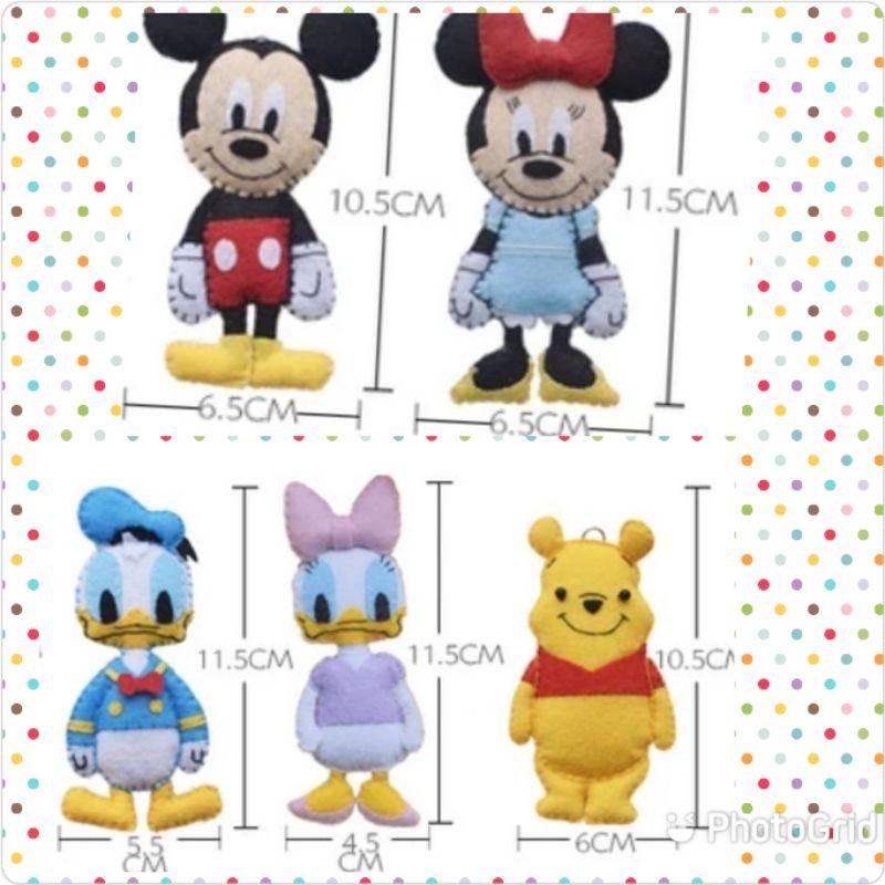 🇹🇼現貨親手縫更有愛【🍀幸福四葉草🍀】《卡通迪士尼掛飾5款》不織布材料包/免裁剪/批發/文創/親子手作-細節圖2