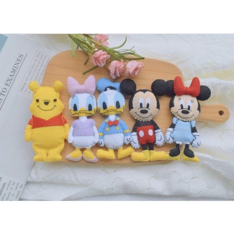 🇹🇼現貨親手縫更有愛【🍀幸福四葉草🍀】《卡通迪士尼掛飾5款》不織布材料包/免裁剪/批發/文創/親子手作-細節圖3