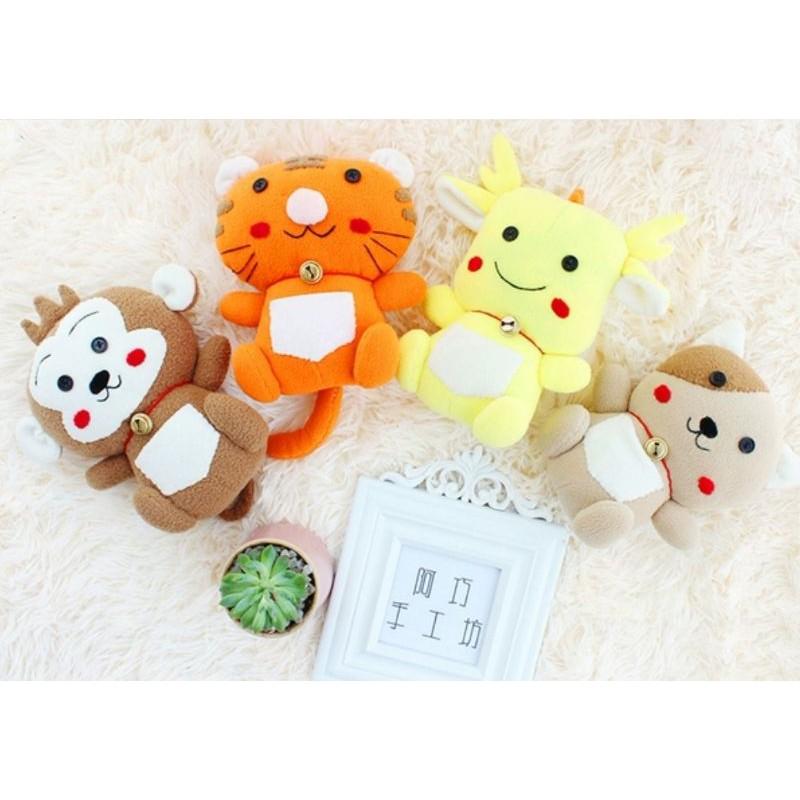 【Diy親手縫更有愛♡現貨】《高約20cm 12生肖搖粒棉玩偶》搖粒絨材料包/免裁剪/批發/文創/親子手作/幼童手作-細節圖5