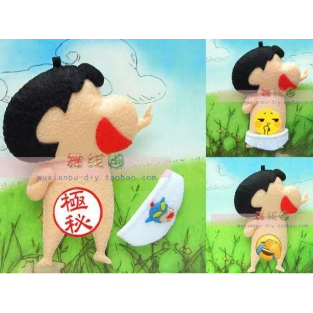🇹🇼現貨親手縫更有愛 《🍀幸福四葉草手作材料》《美少女戰士 蠟筆小新 左衛門》不織布diy材料包/免裁剪/批發/親子手作-細節圖4