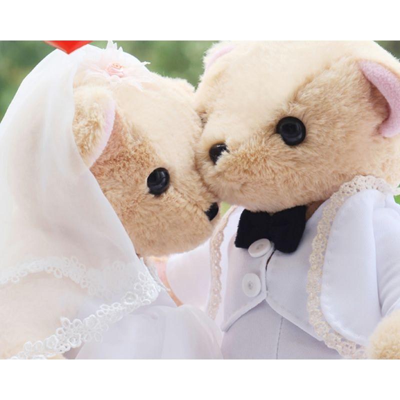 🇹🇼現貨 親手縫更有愛【🍀幸福四葉草🍀】《婚禮泰迪熊一對 抱枕布偶》絨毛娃娃材料包/免裁剪/批發/文創/親子手作-細節圖4