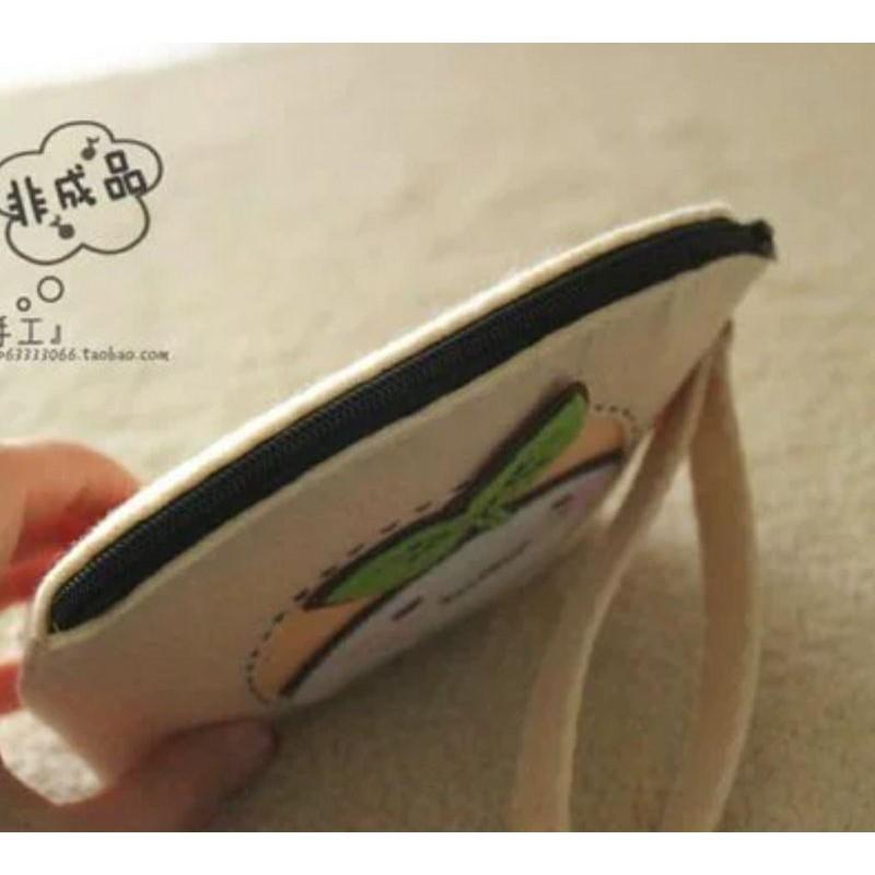 【Diy親手縫更有愛♡現貨】《長草文字君零錢包2款》不織布材料包/免裁剪/批發/文創/客製化/親子手作/情人節 孕期手作-細節圖2