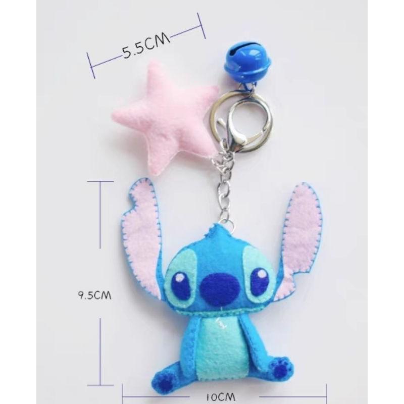 🇹🇼現貨 親手縫更有愛【🍀幸福四葉草🍀】《可愛史迪奇系列4款》diy材料包/免裁剪/批發/卡套/鑰匙圈/親子手作/停車牌-細節圖2