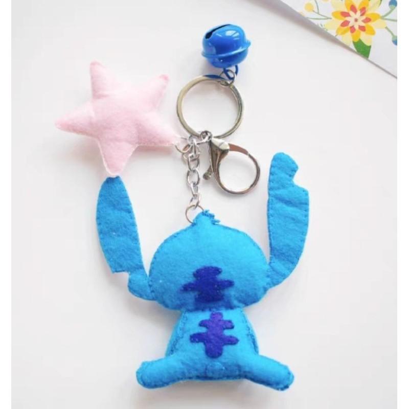 🇹🇼現貨 親手縫更有愛【🍀幸福四葉草🍀】《可愛史迪奇系列4款》diy材料包/免裁剪/批發/卡套/鑰匙圈/親子手作/停車牌-細節圖3