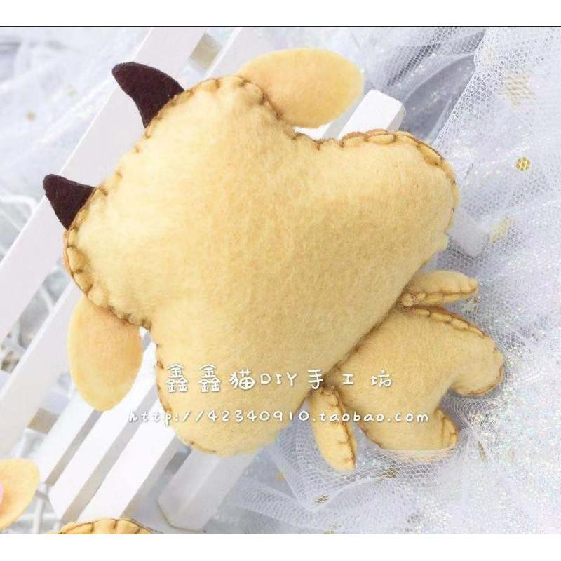 【Diy親手縫更有愛♡速寄】《萌牛鑰匙圈掛飾9*7 鑰匙圈顏色隨機》不織布材料包/免裁剪/批發/文創/孕期手作/親子手作-細節圖4