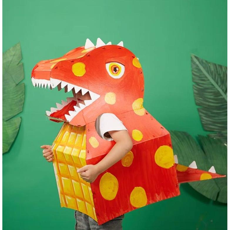 🇹🇼現貨 親手Diy更有愛【🍀幸福四葉草🍀】《恐龍 當家巨型紙型》材料包/免裁剪/批發/文創/親子手作-細節圖4