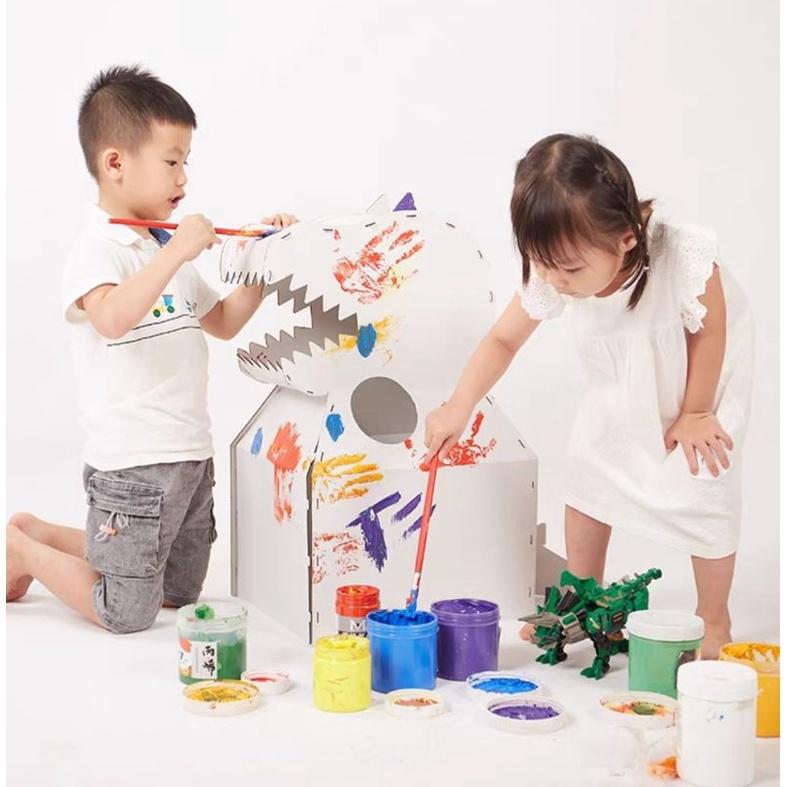 🇹🇼現貨 親手Diy更有愛【🍀幸福四葉草🍀】《恐龍 當家巨型紙型》材料包/免裁剪/批發/文創/親子手作-細節圖5