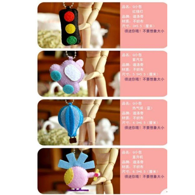 【Diy親手縫更有愛♡現貨】《小可愛系列10入交通掛飾》不織布材料包/免裁剪/批發/文創/療癒/親子手作/優雅手作-細節圖4