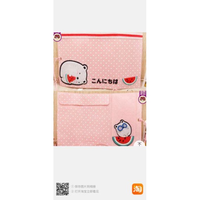 【親手縫更有愛♡現貨】《角落生物 西瓜熊筆袋卷筆袋》不織布材料包/免裁剪/批發/文創/孕期手作/親子手作-細節圖3