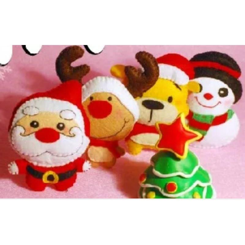 【Diy親手縫更有愛♡現貨】《聖誕掛飾4款》不織布材料包/免裁剪/批發/文創/療癒/暫離手機/親子手作/雪人/小熊維尼-細節圖2