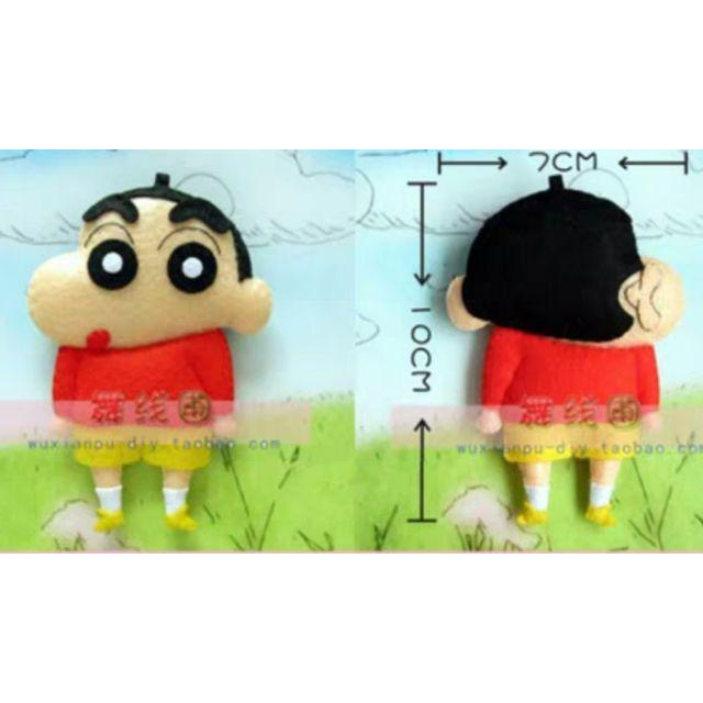 🇹🇼現貨 親手縫更有愛《🍀幸福四葉草手作館🍀》《蠟筆小新春日防衛隊8款》不織布材料包/免裁剪/批發/文創/親子手作-細節圖3