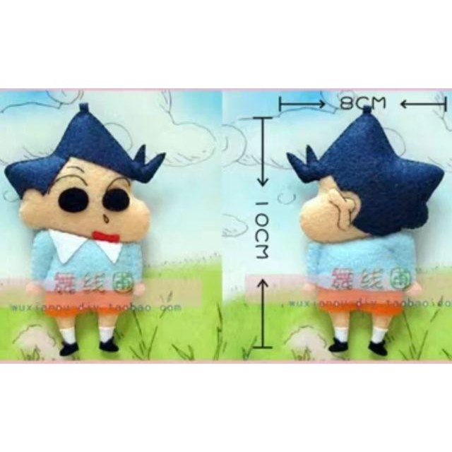 🇹🇼現貨 親手縫更有愛《🍀幸福四葉草手作館🍀》《蠟筆小新春日防衛隊8款》不織布材料包/免裁剪/批發/文創/親子手作-細節圖4