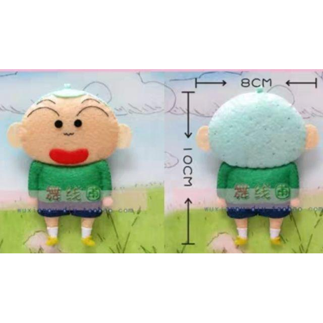 🇹🇼現貨 親手縫更有愛《🍀幸福四葉草手作館🍀》《蠟筆小新春日防衛隊8款》不織布材料包/免裁剪/批發/文創/親子手作-細節圖5