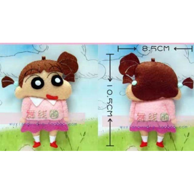 🇹🇼現貨 親手縫更有愛《🍀幸福四葉草手作館🍀》《蠟筆小新春日防衛隊8款》不織布材料包/免裁剪/批發/文創/親子手作-細節圖7