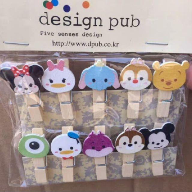 🇹🇼現貨【🍀幸福四葉草生活館🍀】《迪士尼 禮物夾 小物夾 相片夾 10入》生活小物/批發/文創/親子手作-細節圖2