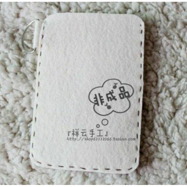 【親手縫更有愛＊現貨】《文字君雙卡位卡套》不織布材料包/ 免裁剪/謝師禮/情人節/畢業禮物/閨蜜/母親節禮物/彌月賀禮-細節圖3