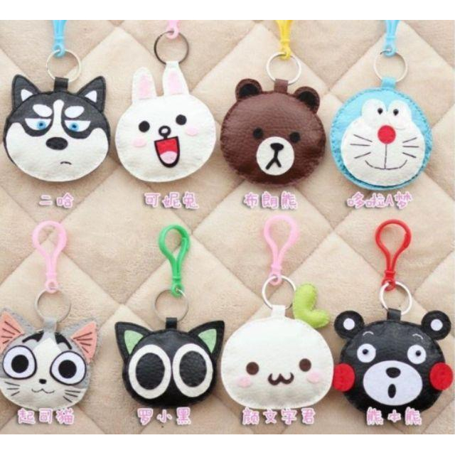 🇹🇼現貨 親手縫更有愛【🍀幸福四葉草🍀】《pu皮磁扣保護套掛飾8款直徑7.5》pu材料包/批發/文創/親子手作-細節圖2