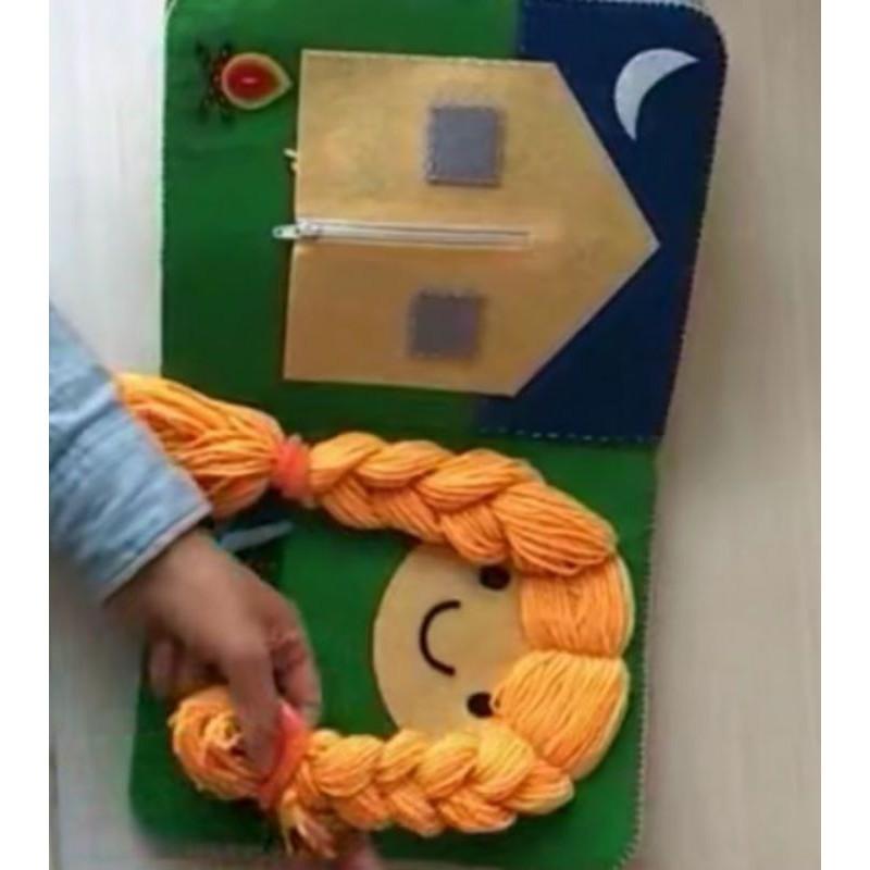 🇹🇼現貨 親手縫更有愛【🍀幸福四葉草🍀】《蒙特梭利布書 藍鯨魚款 內頁16頁》不織布材料包/免裁剪/批發/文創/親子手作-細節圖7