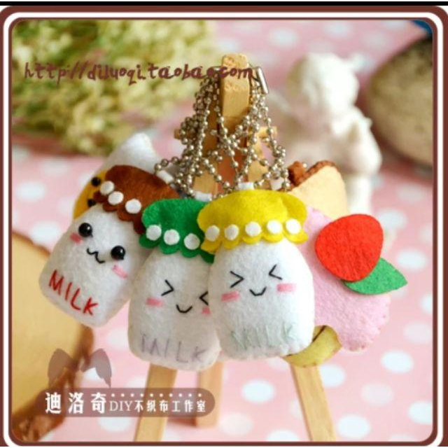 【Diy親手縫更有愛♡現貨】《小可愛系列8入早餐款》不織布材料包/免裁剪/批發/文創/療癒/暫離手機/孕期手作/親子手作-細節圖7