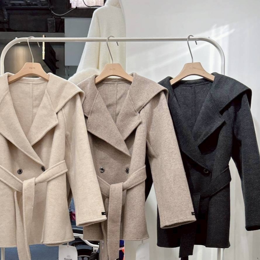 【泰好文創】海軍領羊絨外套-細節圖3