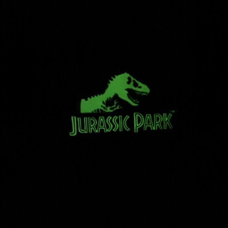 【全新品】日本 環球影城 侏羅紀公園 侏羅紀 侏儸紀 JURASSIC PARK 夜光 螢光 鑰匙圈 (雙面皆有圖案)-細節圖3