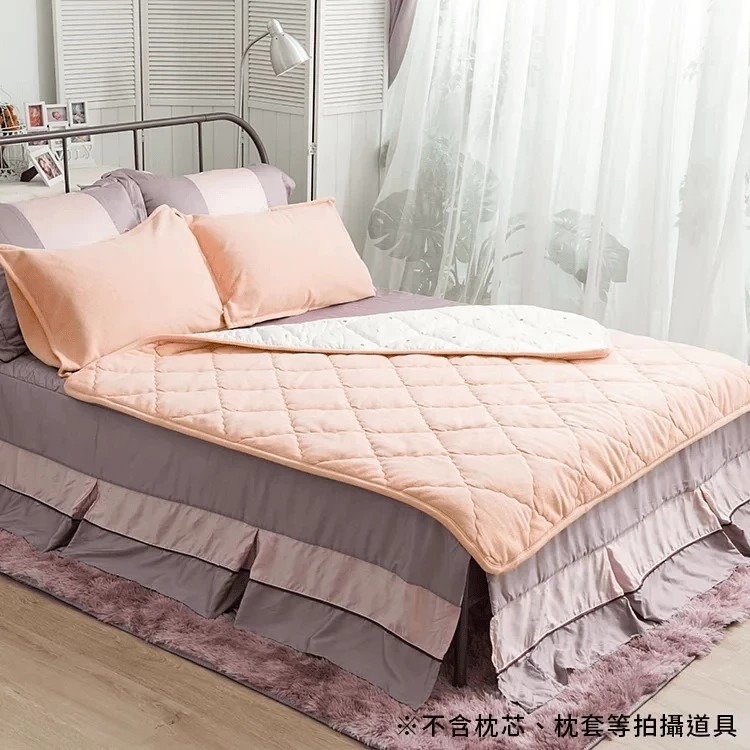 【卓瑩官方直營】奈米遠紅外線-四季粉橘毯被-四季-5x7呎-細節圖2