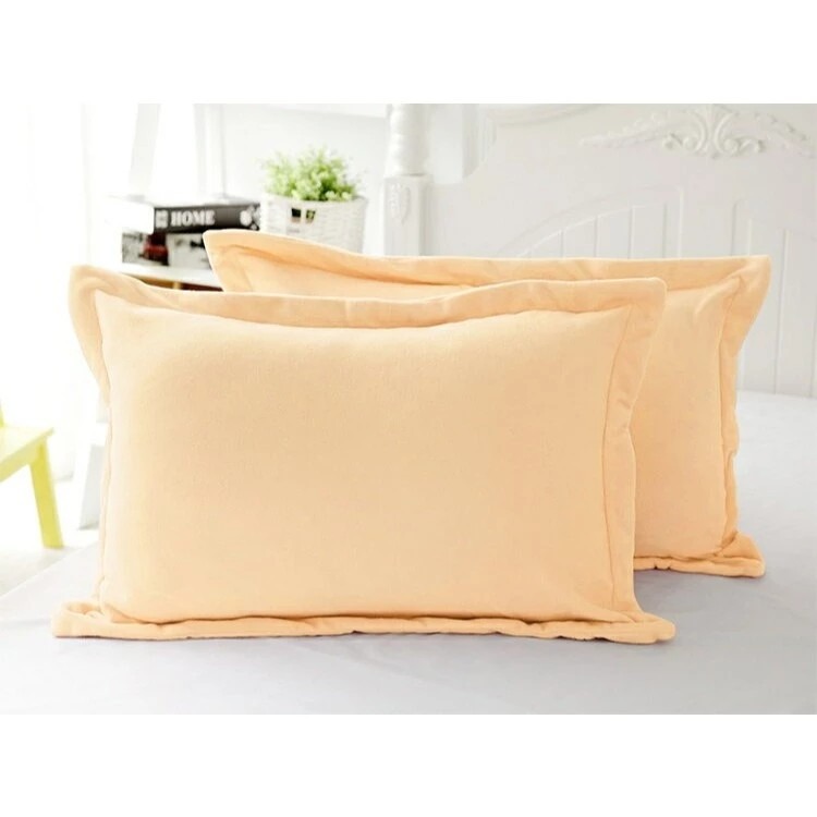 【卓瑩官方直營】奈米遠紅外線-粉橘刷毛枕套-2入-細節圖3