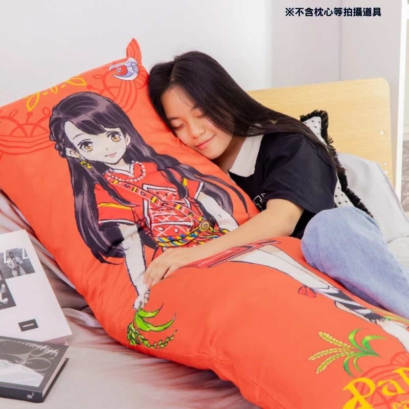 【卓瑩官方直營】CINN卓瑩光波-IP心夢X數位皮羅-原民神話公主雙面長抱枕套150*50cm-細節圖5