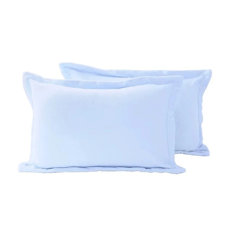 【卓瑩官方直營】奈米遠紅外線-粉藍刷毛枕套-2入-細節圖2