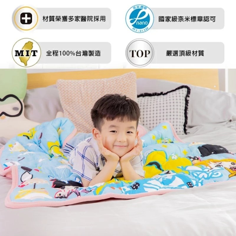 【卓瑩官方直營】CINN卓瑩光波-IP心夢X數位皮羅-奈米遠紅外線-★Alice misA ★餐桌白城市豐華夜宴設計毯被-細節圖3