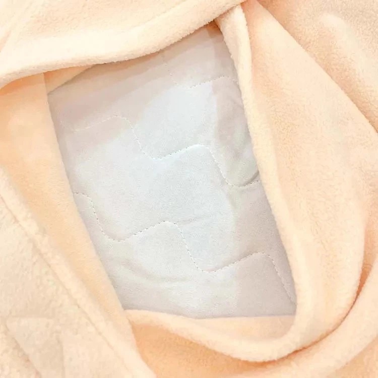 【卓瑩官方直營】奈米遠紅外線-粉橘刷毛波浪厚枕套-2入-細節圖2