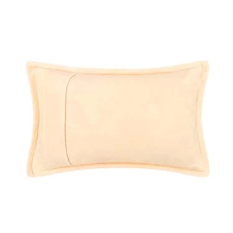 【卓瑩官方直營】奈米遠紅外線-粉橘刷毛波浪厚枕套-2入-細節圖3