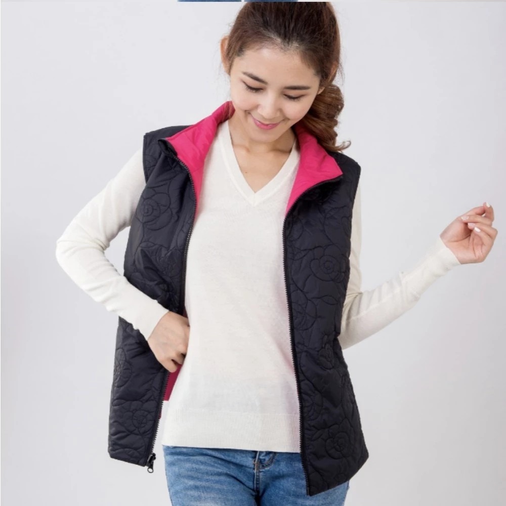 【卓瑩官方直營】奈米遠紅外線-女雙面背心(贈四季版頸圍)-細節圖3