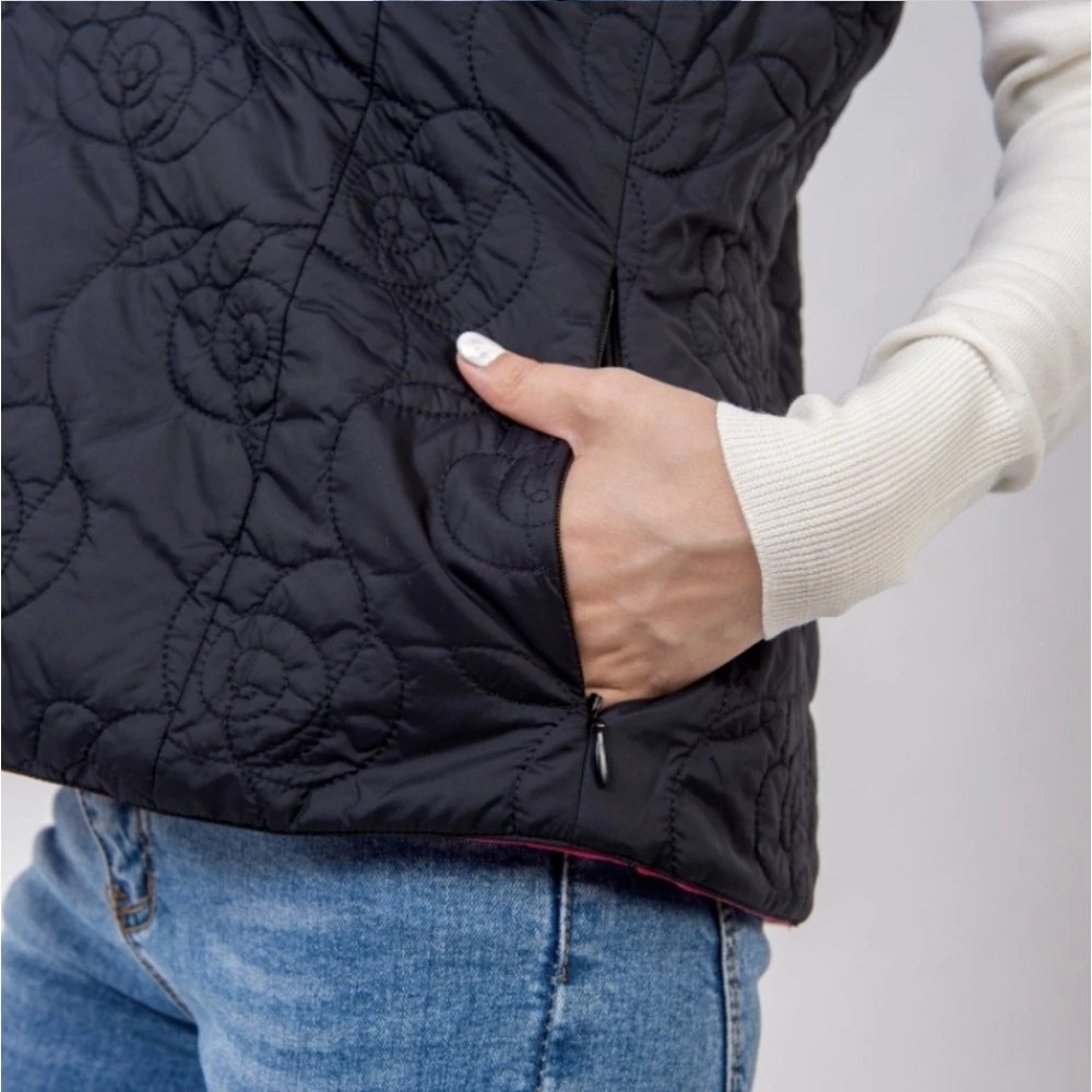 【卓瑩官方直營】奈米遠紅外線-女雙面背心(贈四季版頸圍)-細節圖7