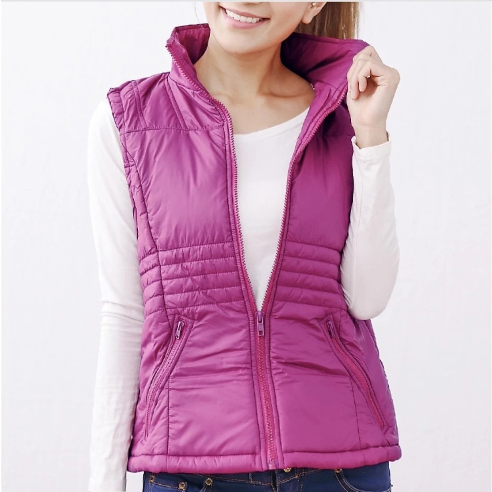 【卓瑩官方直營】奈米遠紅外線-女桃紅背心(贈四季版頸圍)-細節圖2