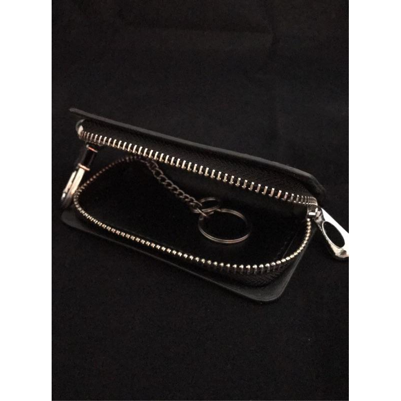 真皮亮面 鑰匙包-細節圖2