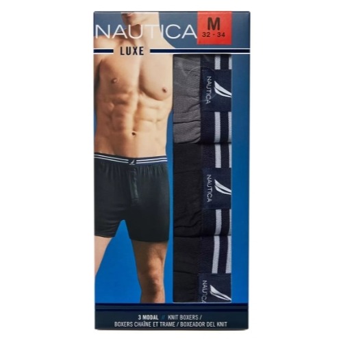 購Happy~NAUTICA 男針織平口褲三入 美國尺寸 #1067110-細節圖2