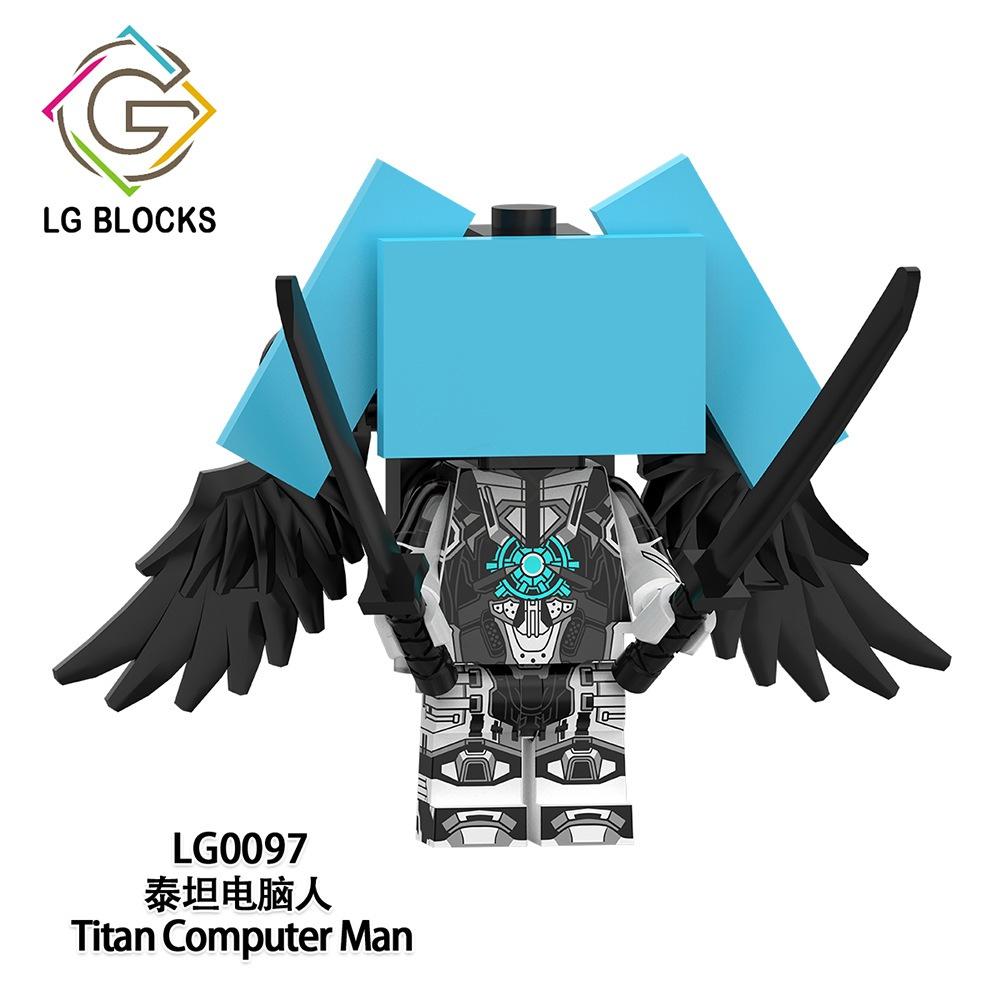 【積木反斗城】LG1014泰坦電鑽人泰坦電視人裝甲探泰坦音響人女電鑽人泰坦監控人超級泰坦 馬桶人音箱人相機人人偶積木-細節圖6