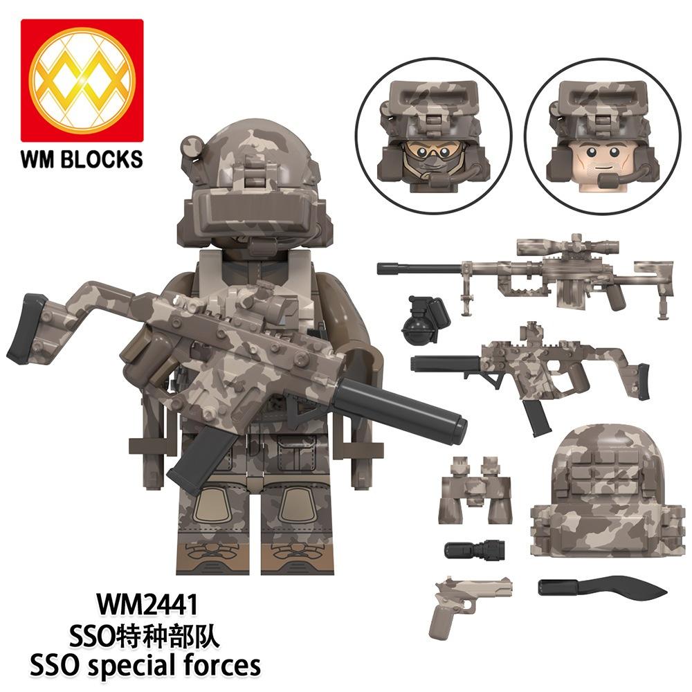 預購【積木反斗城】WM6147特種部隊SWAT警察反恐特種空勤團阿爾法部隊雪豹突擊隊三角洲特種部隊軍事海豹突擊隊人偶積木-細節圖8