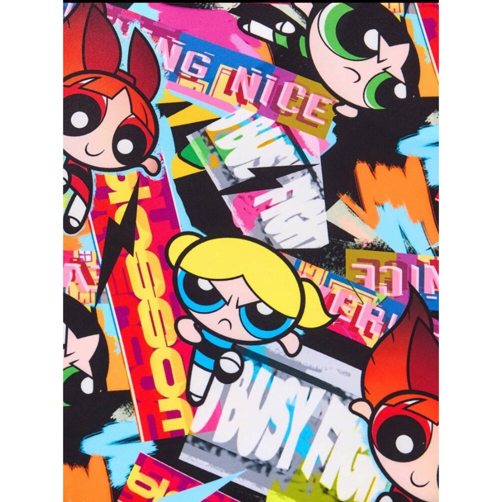 全新 現貨飛天小女警POWERPUFF GIRL女孩連身泳衣-細節圖3
