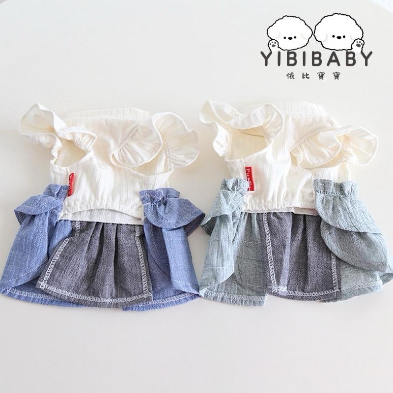 寵物牛仔蝴蝶結裙-細節圖3