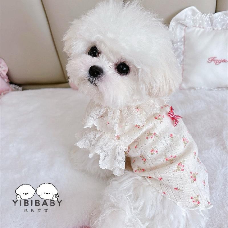 奶油碎花純棉彈力衣